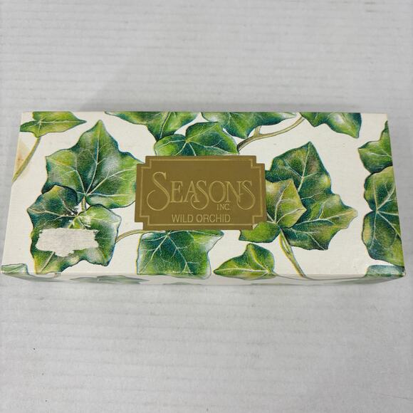 Seasons Inc Soap Bars Wild Orchid 3.5 oz White Scented New Sealed Box of 3 - Picture 3 of 8